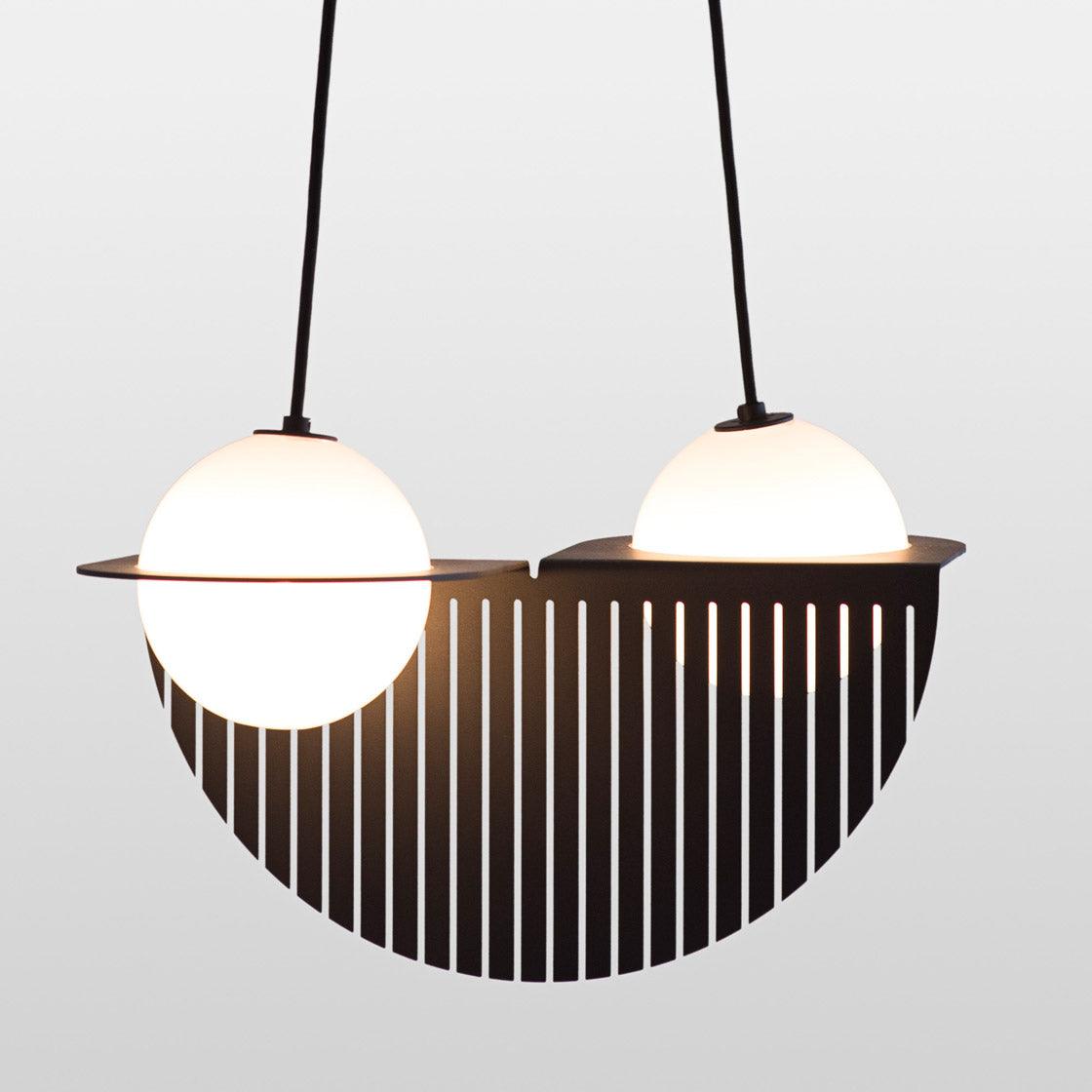 Selan Zwarte Glazen Hanglamp