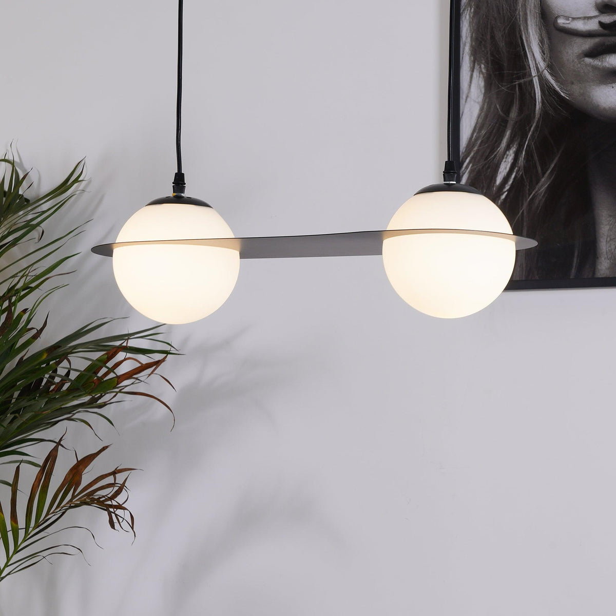 Selan Zwarte Glazen Hanglamp
