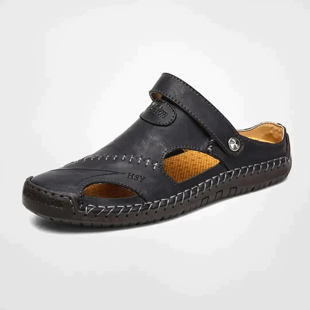 Casey Unisex Sandalen | Comfortabele Leren Sandalen met Zachte Suède Zool | Zomer Slippers voor Dagelijks Gebruik & Vrije Tijd