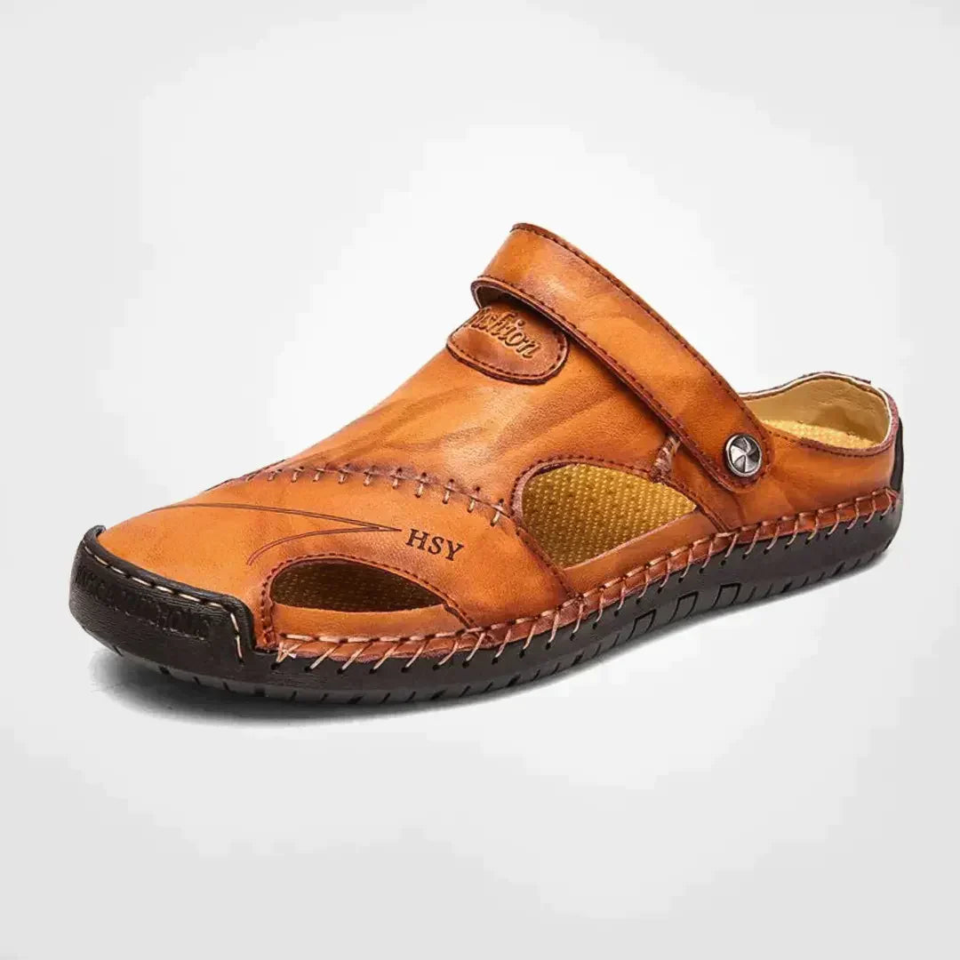 Casey Unisex Sandalen | Comfortabele Leren Sandalen met Zachte Suède Zool | Zomer Slippers voor Dagelijks Gebruik & Vrije Tijd
