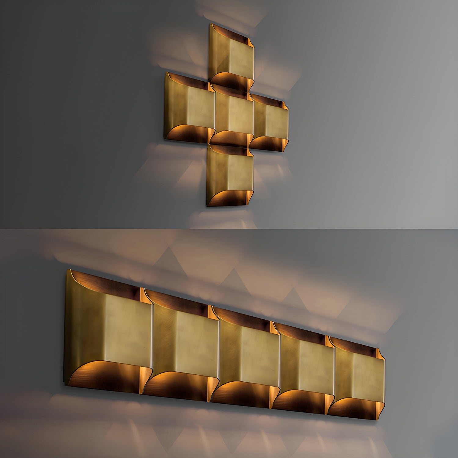 Hardy Wandlamp Kunst Nordic in Messing