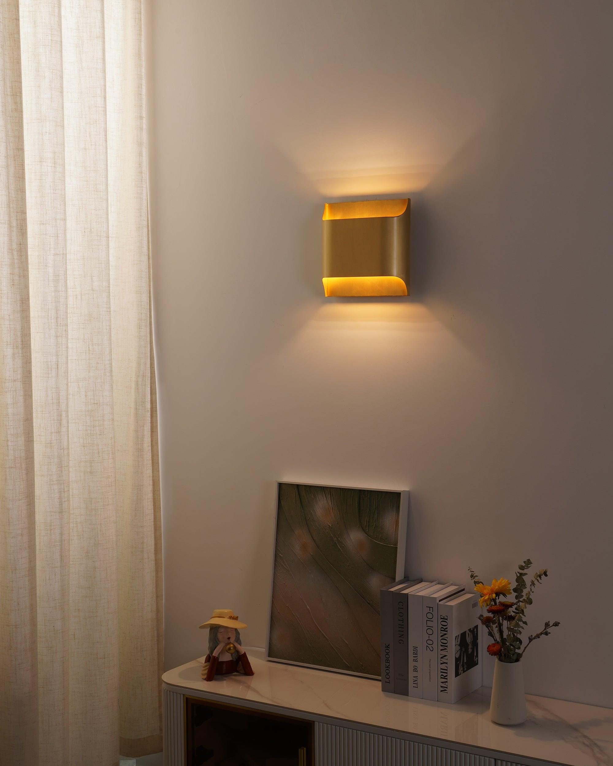 Hardy Wandlamp Kunst Nordic in Messing
