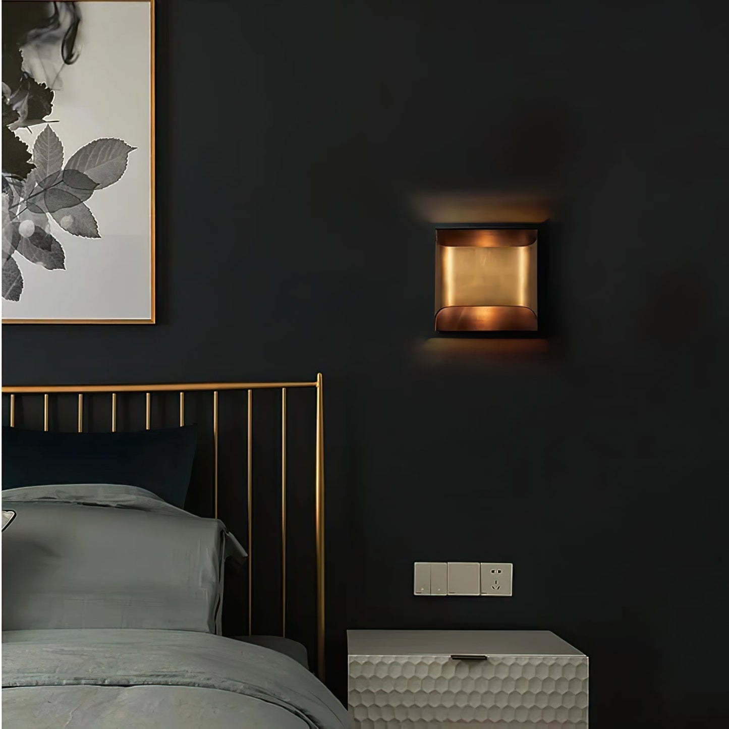 Hardy Wandlamp Kunst Nordic in Messing