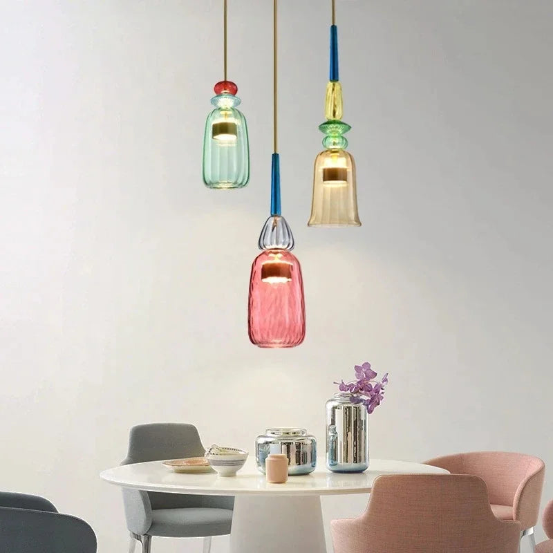 Verstelbare gekleurde hanglamp