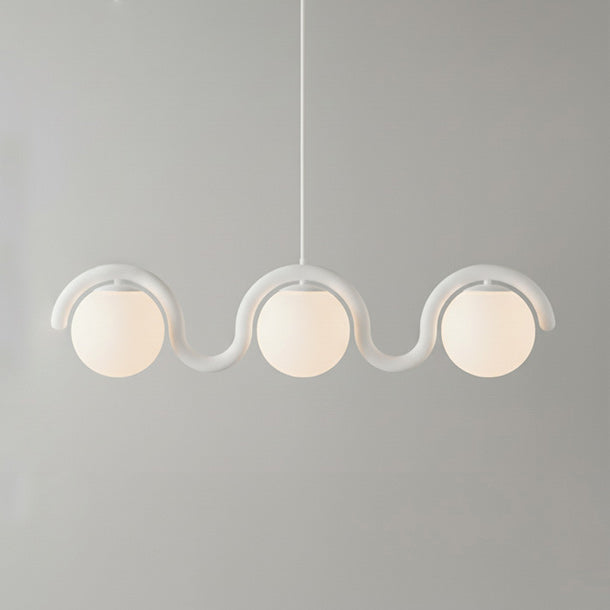 Uveta Lijnvormige Hanglamp Rood & Zilver
