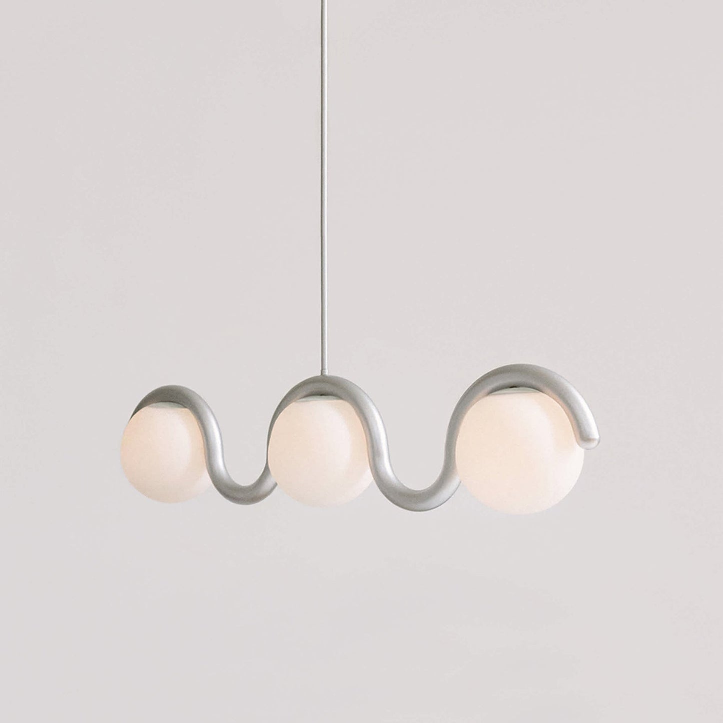 Uveta Lijnvormige Hanglamp Rood & Zilver