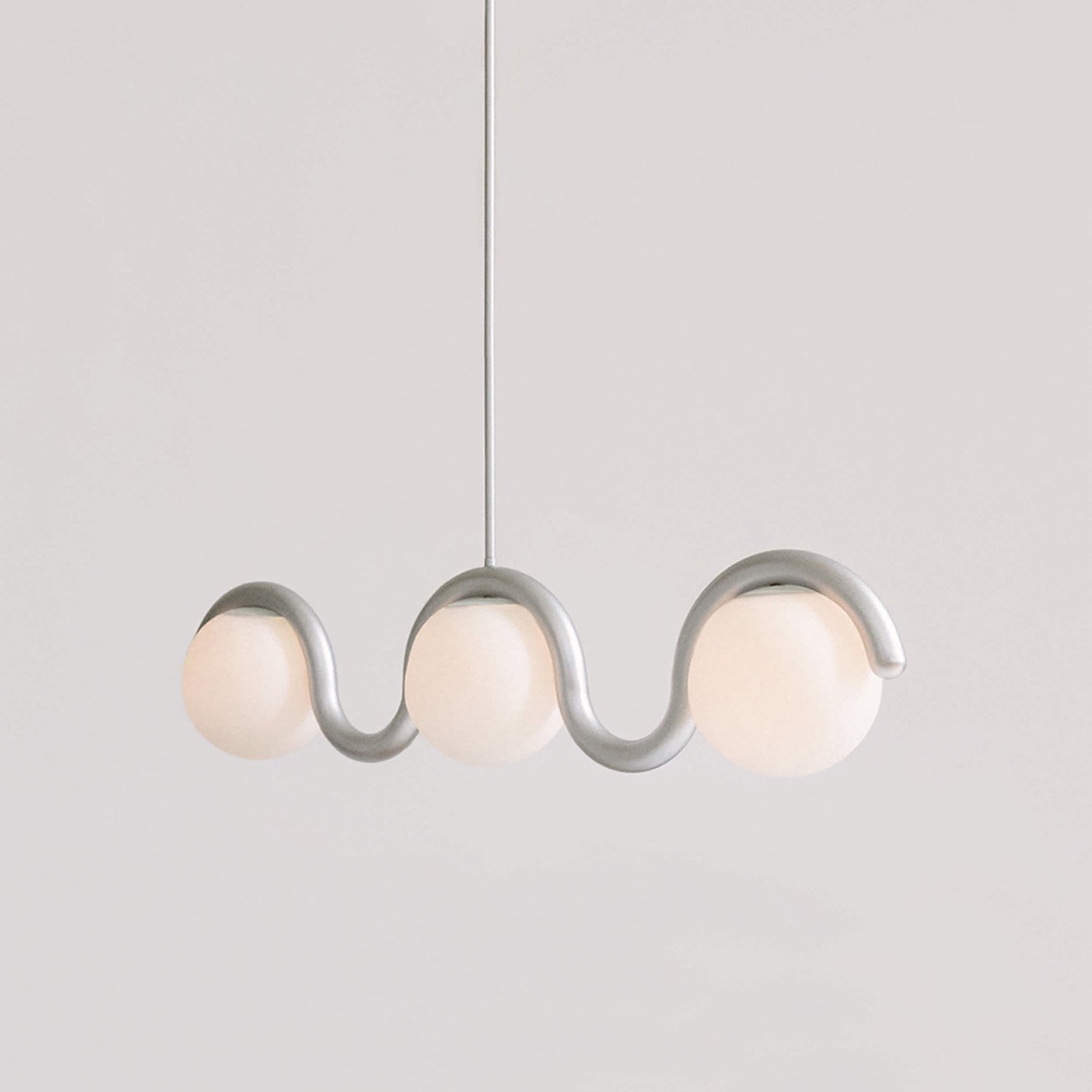 Uveta Lijnvormige Hanglamp Rood & Zilver