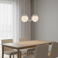 Uveta Lijnvormige Hanglamp Rood & Zilver