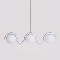 Uveta Lineaire Kroonluchter Rood & Zilver