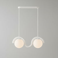 Uveta Lijnvormige Hanglamp Rood & Zilver