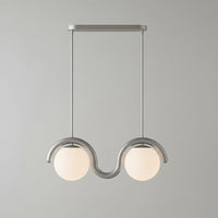 Uveta Lijnvormige Hanglamp Rood & Zilver