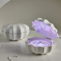 AquaAura Shell Lamp Speaker | Draagbare Bluetooth-luidspreker met meeslepende projectie van oceaangolven en sfeerverlichting