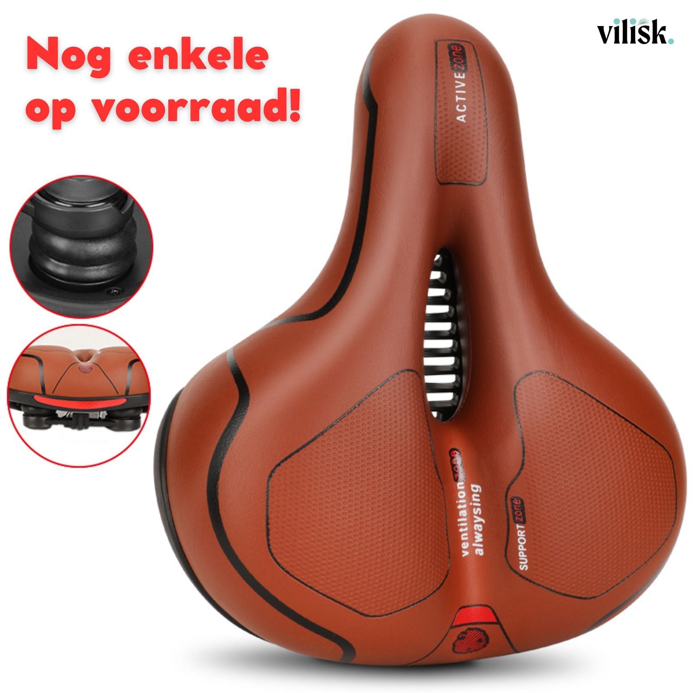 Comfortabele fiets zadel tegen rug- en staartpijn