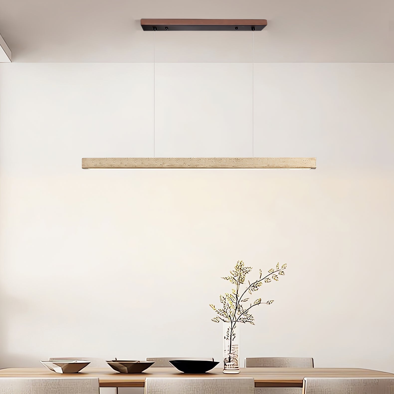 Imiror Minimalistische Travertin Lineaire Hanglamp