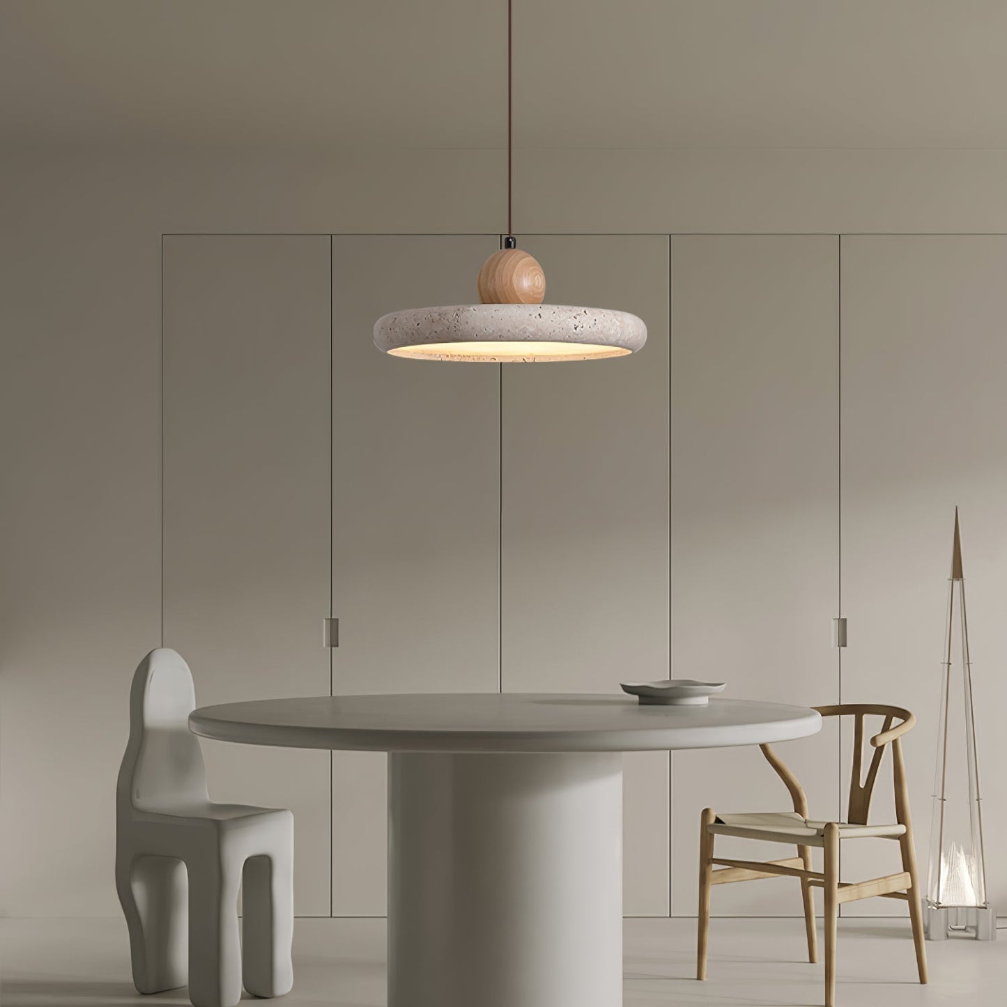 Opalyn Hanglamp Travertin Hout
