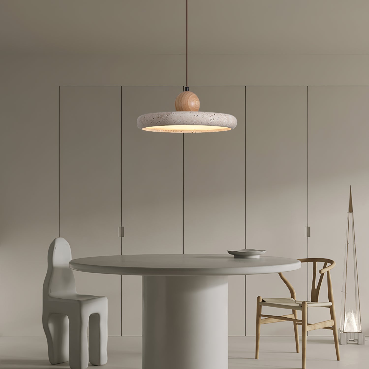 Opalyn Hanglamp Travertin Hout