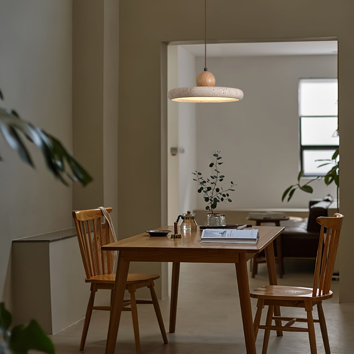 Opalyn Hanglamp Travertin Hout