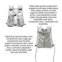 Hardloopvest met waterfleshouder, reflectie en telefoonvak