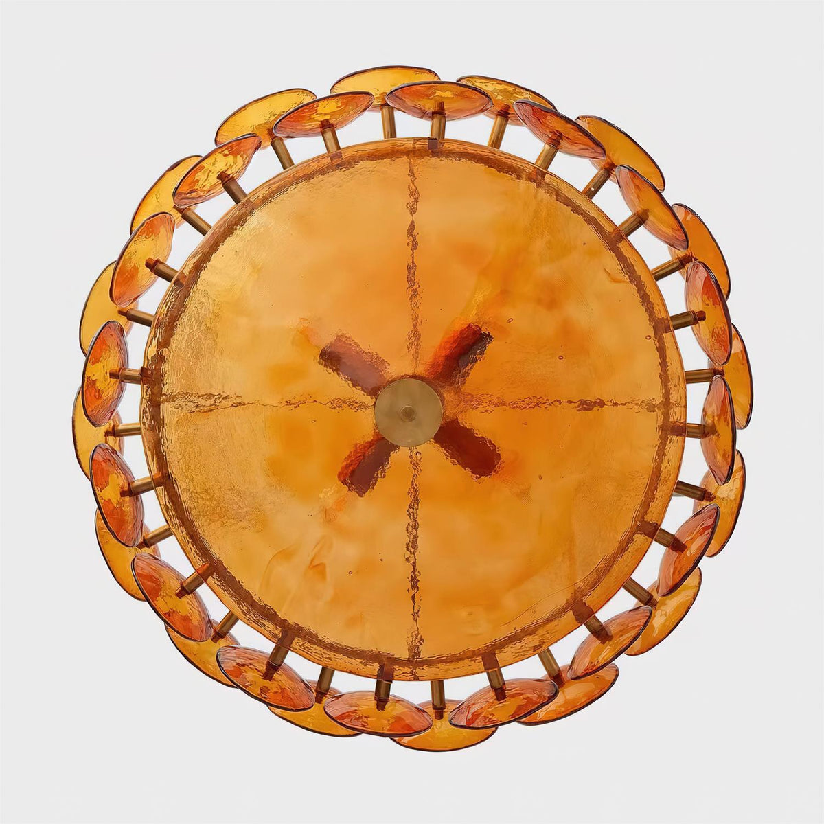 Ventilo Amber Glazen Chandelier