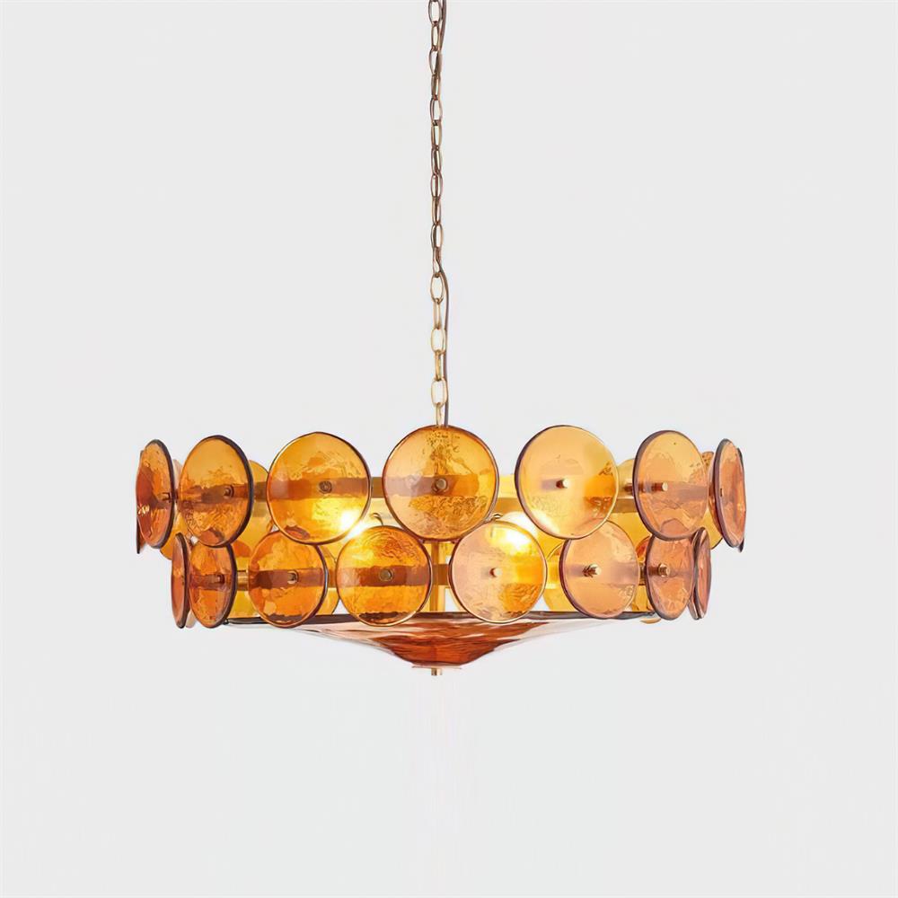 Ventilo Amber Glazen Chandelier