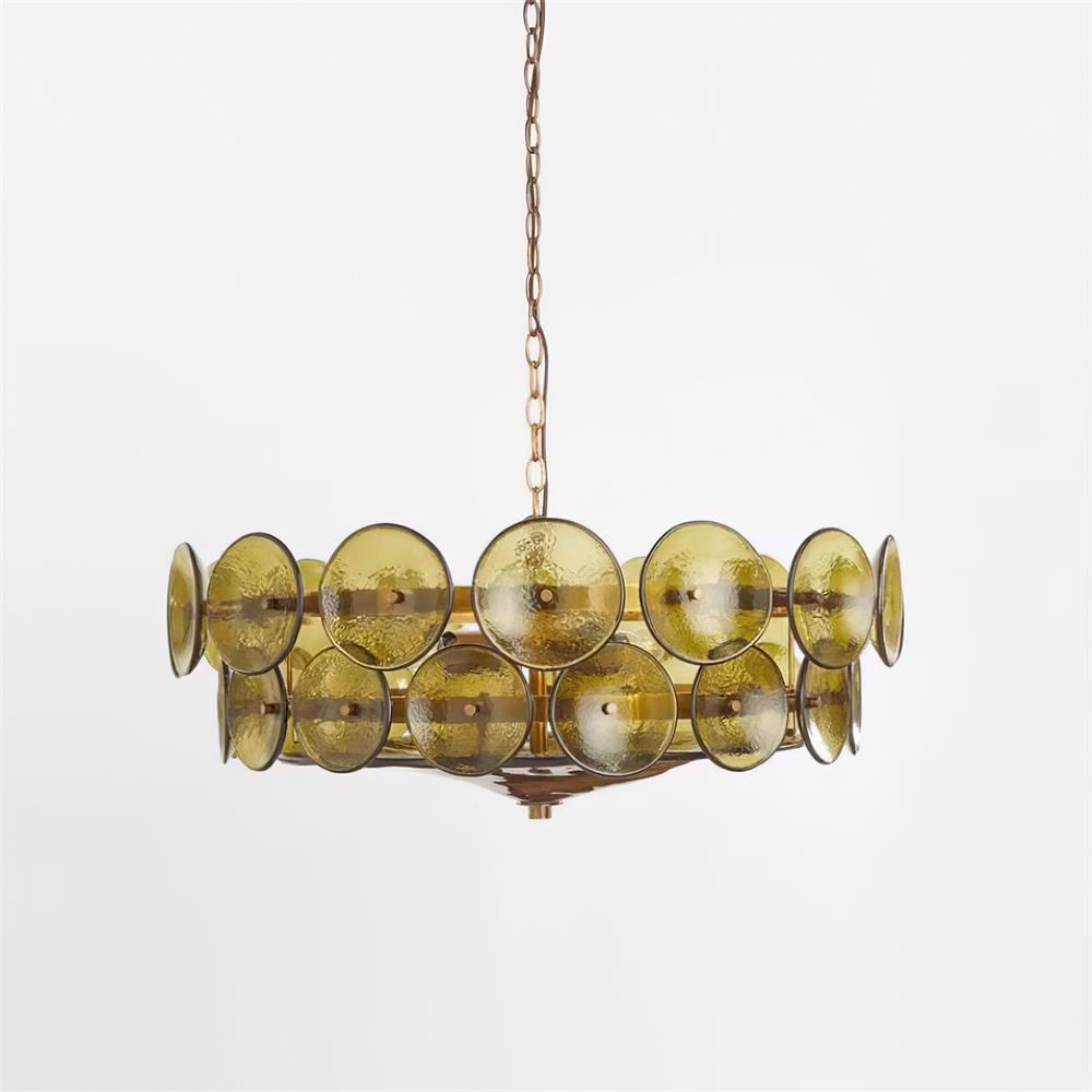 Ventilo Amber Glazen Chandelier