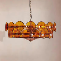 Ventilo Moderne Hanglamp van Amber Glas