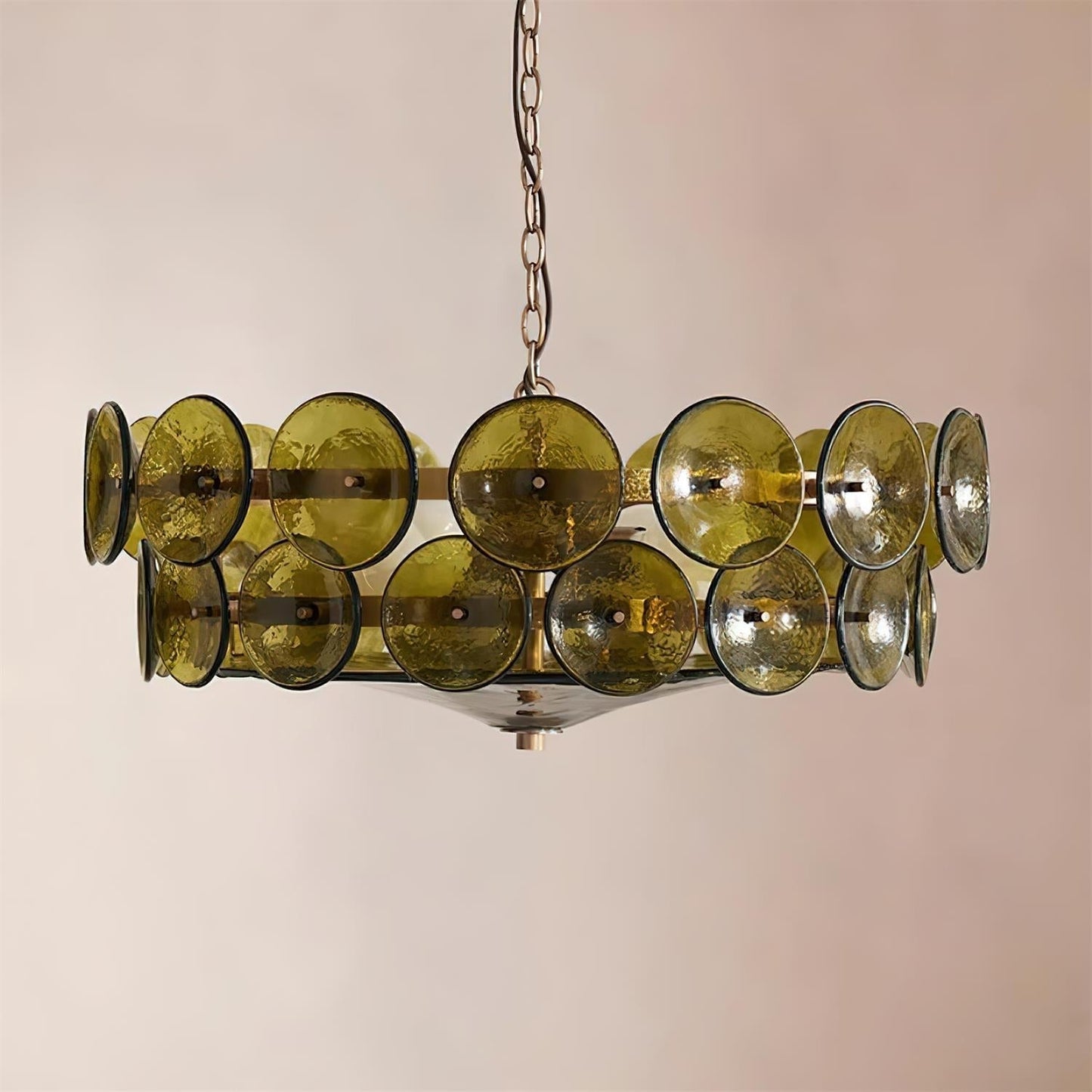 Ventilo Moderne Hanglamp van Amber Glas