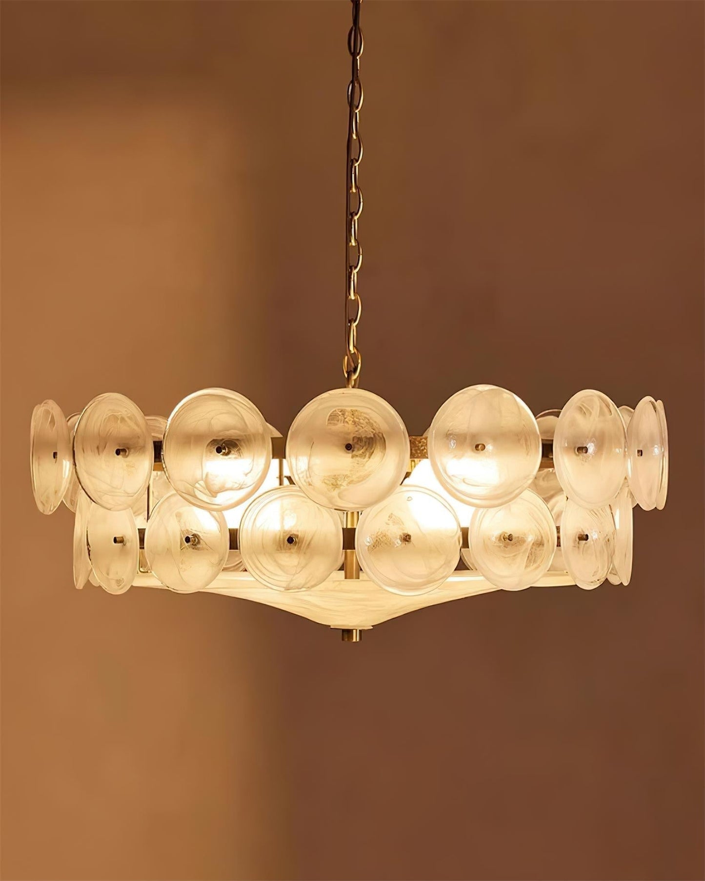 Ventilo Moderne Hanglamp van Amber Glas