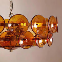 Ventilo Moderne Hanglamp van Amber Glas