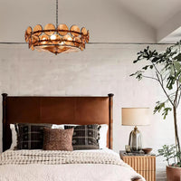 Ventilo Moderne Hanglamp van Amber Glas