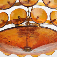 Ventilo Moderne Hanglamp van Amber Glas