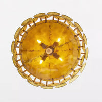 Ventilo Moderne Hanglamp van Amber Glas