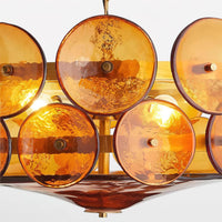 Ventilo Moderne Hanglamp van Amber Glas