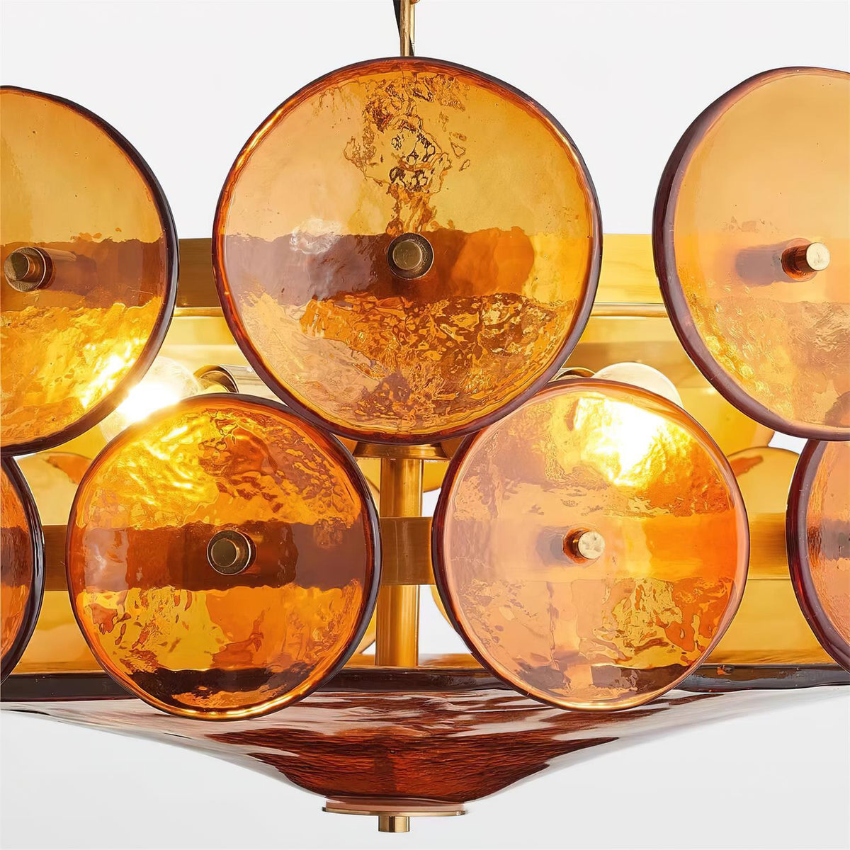 Ventilo Amber Glazen Chandelier