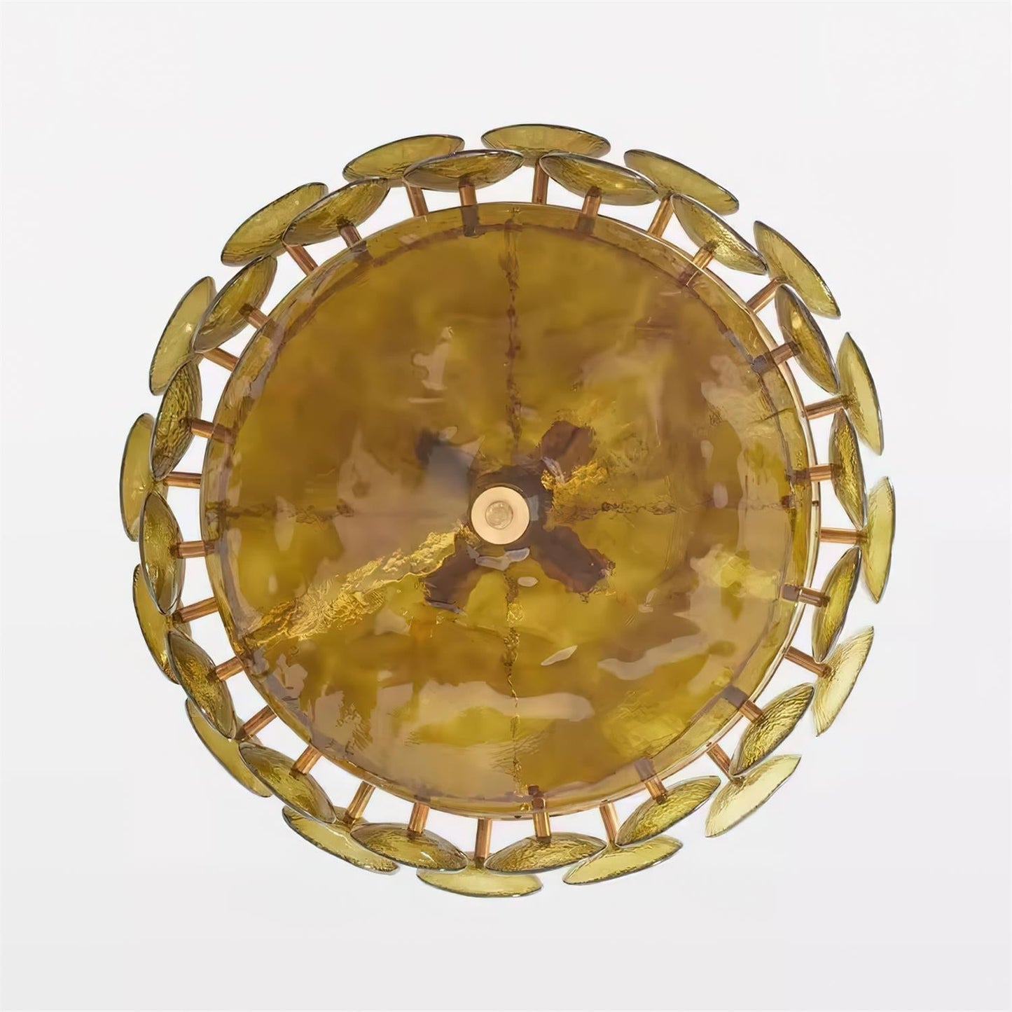 Ventilo Moderne Hanglamp van Amber Glas
