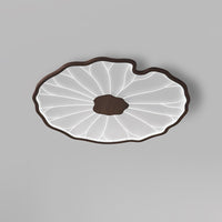Solara Plafondlamp Lotusblad met Houten Afwerking