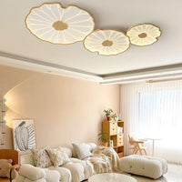 Solara Plafondlamp Lotusblad met Houten Afwerking