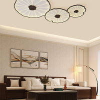 Solara Plafondlamp Lotusblad met Houten Afwerking