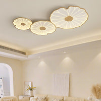 Solara Plafondlamp Lotusblad met Houten Afwerking