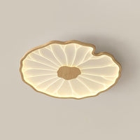 Solara Plafondlamp Lotusblad met Houten Afwerking