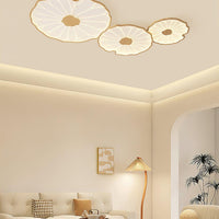 Solara Plafondlamp Lotusblad met Houten Afwerking