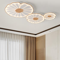 Solara Plafondlamp Lotusblad met Houten Afwerking