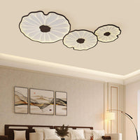 Solara Plafondlamp Lotusblad met Houten Afwerking