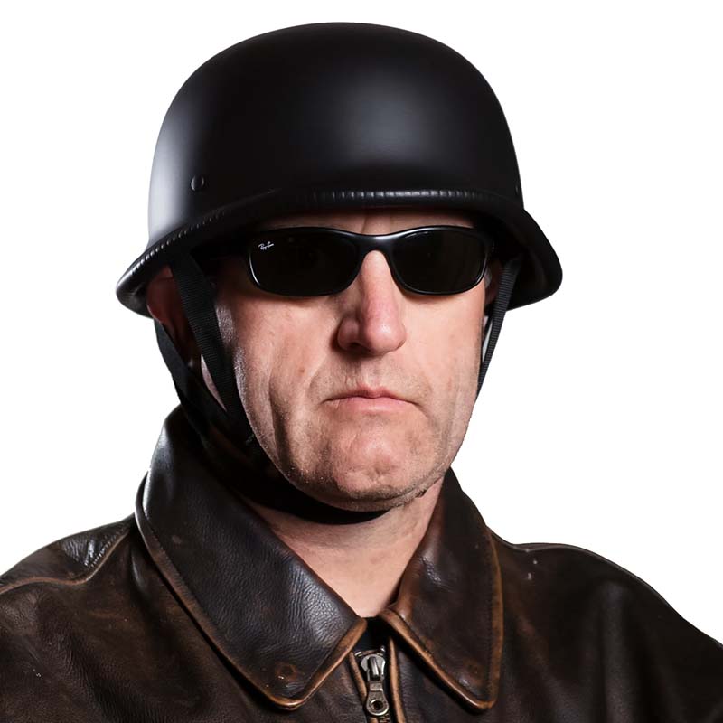 Vintage RidgeBolt Half-Face Helm, ECE en DOT Gecertificeerd