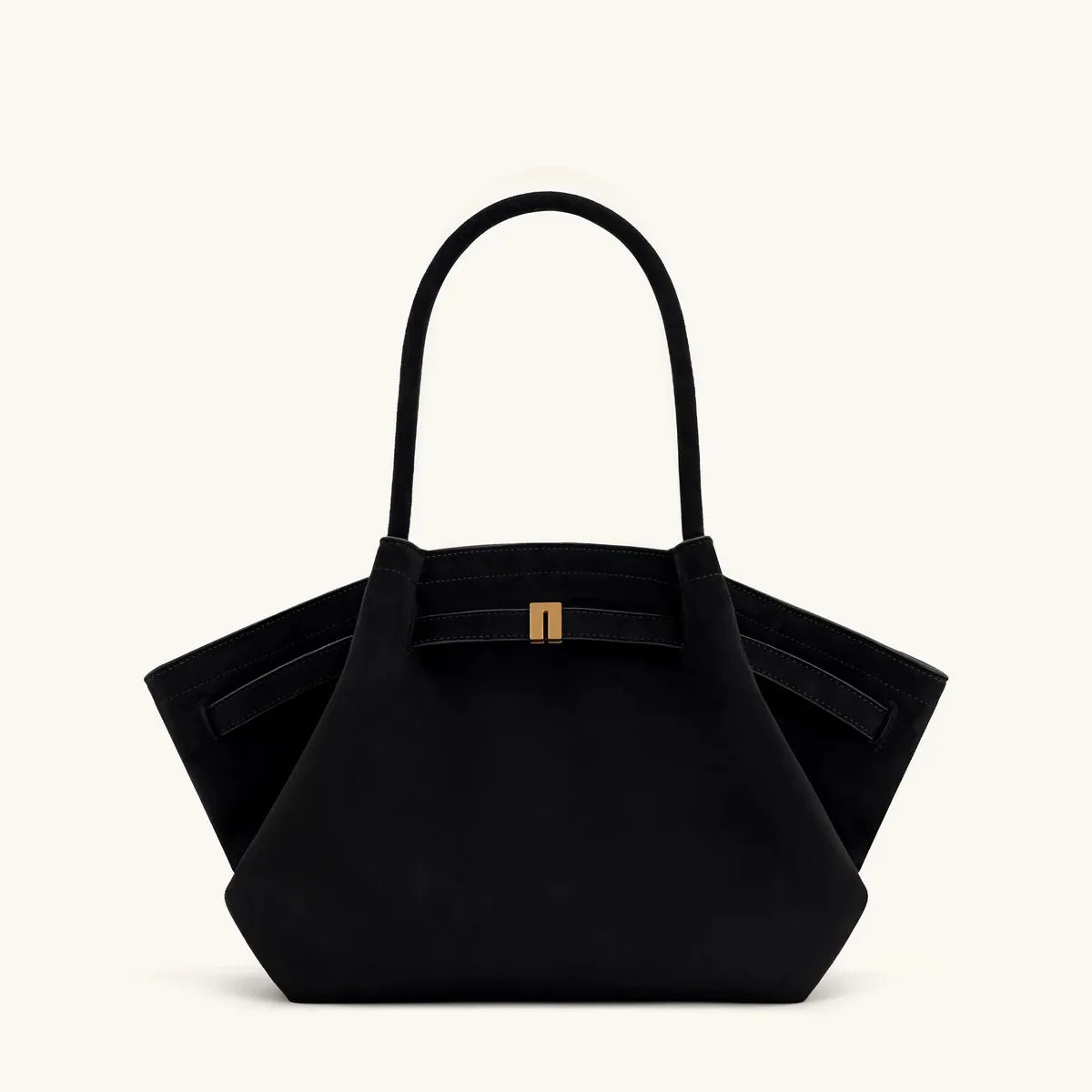Luxe Schoudertas voor Vrouwen - Grote Capaciteit, Elegante Ontwerp, Zwart in Faux Suède