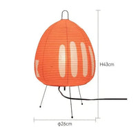 Tafellamp met rijstpapier lampenkap en Japans geïnspireerd ontwerp