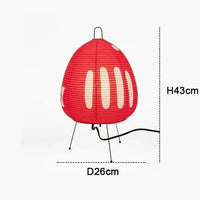 Tafellamp met rijstpapier lampenkap en Japans geïnspireerd ontwerp
