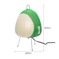 Tafellamp met rijstpapier lampenkap en Japans geïnspireerd ontwerp