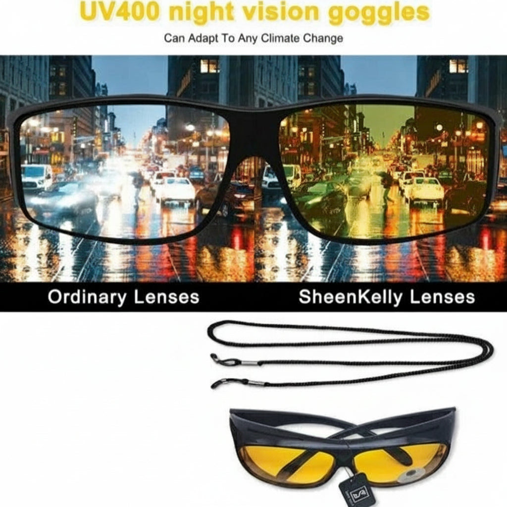 LunarisGlow | Anti-verblindingsbril voor Nachtelijk Rijden met UV400 Bescherming