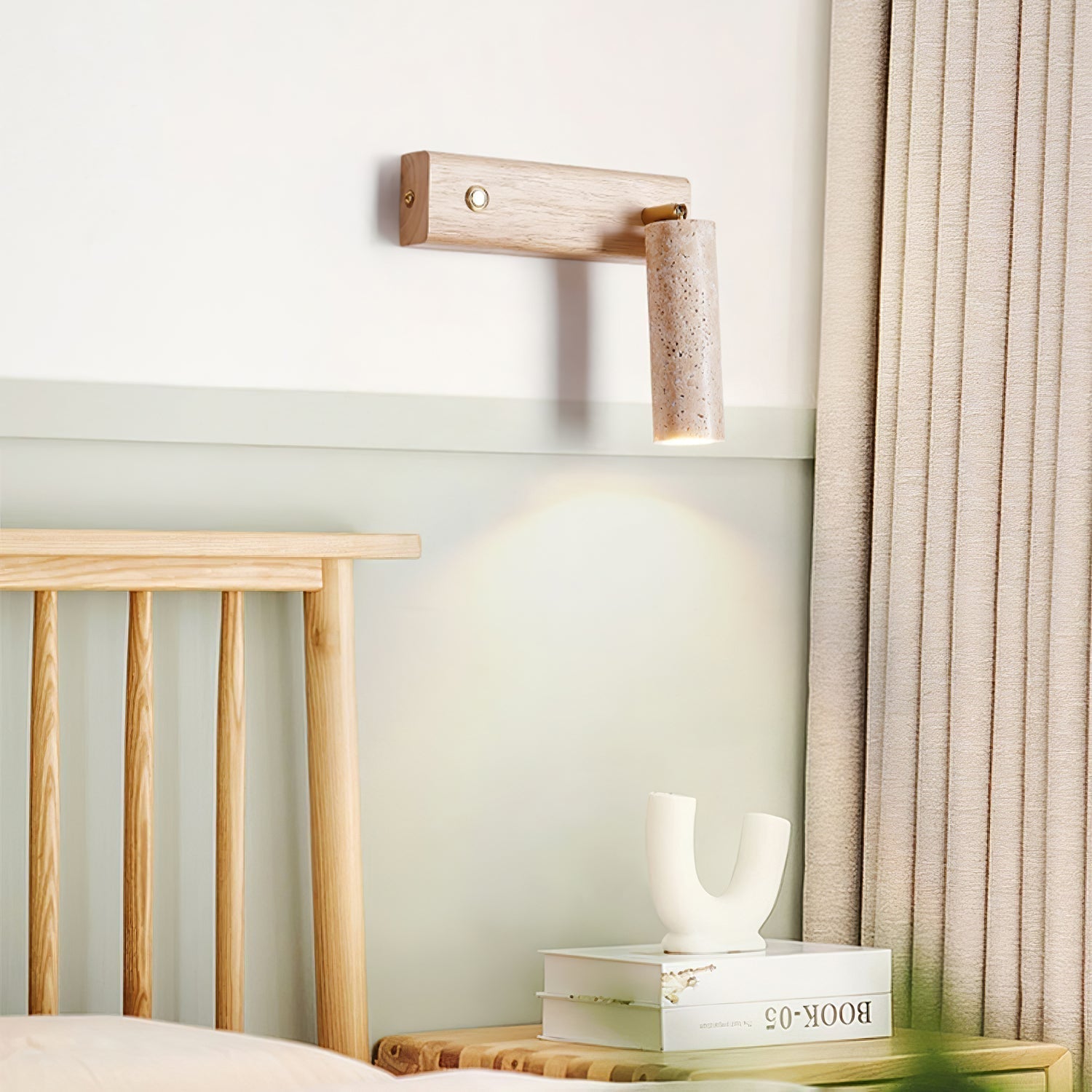 Ornoria Wandlamp Cilindrisch in Travertin
